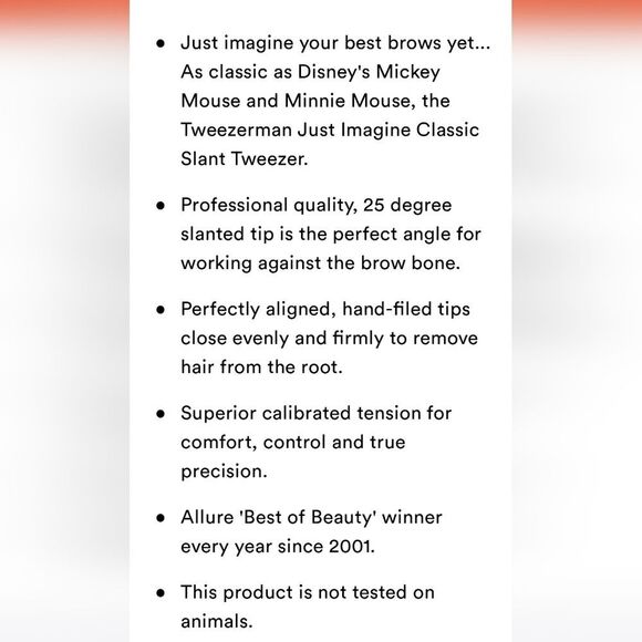 Tweezerman X Disney Mickey & Minnie Mouse Forever In Love Slant Tweezer - Picture 7 of 8